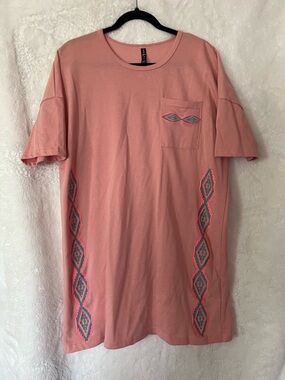 Relaxed Pocket Tee Dress - Dusty Rose